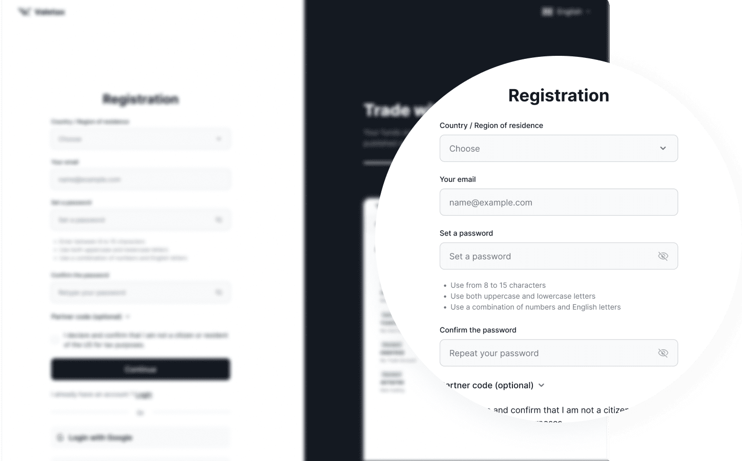 Open account step 2